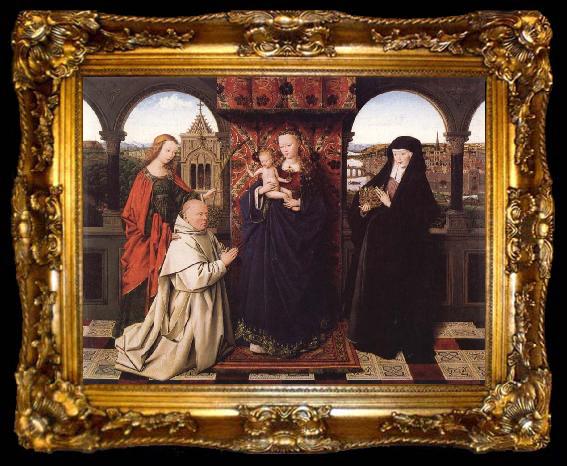 framed  Jan Van Eyck Virgin and Child with Saints and Donor, ta009-2